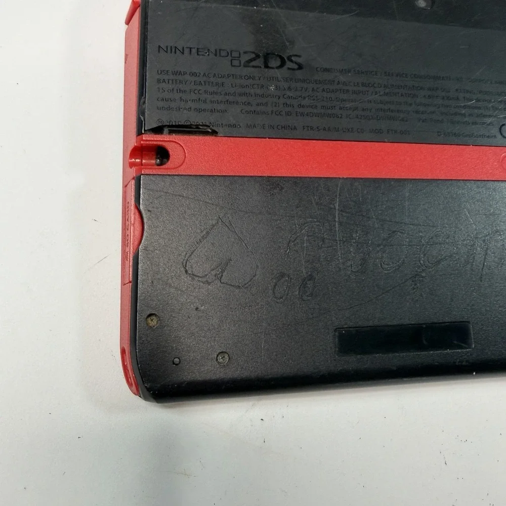 2 Nintendo 2DS Console Black / Red Crimson Slate Model Untested For Parts Set